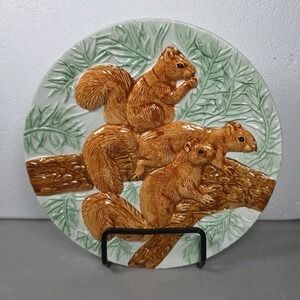 Vintage 1993 CBK LTD Squirrel Cottagecore Collectable Plate Made In Taiwan